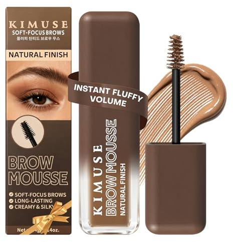 KIMUSE Fluffy Brow Mousse Gel Colorante per Sopracciglia Volumizzante, Schiuma per Sopracciglia Waterproof a Lunga Tenuta, Tinta Sopracciglia Facile da Usare per Sopracciglia dall'Aspetto Naturale