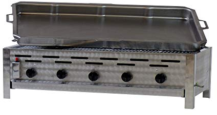 Gasgrill/Gastrobräter 5-flammig Komplett mit Rost und Pfanne