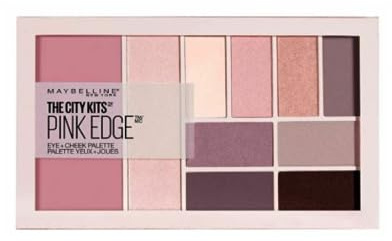Maybelline New York City Kit Palette Ombretti Total Look Pink Edge, Set con 8 Ombretti, 1 Blush e 1 Illuminante Viso