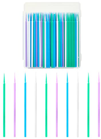 LAOYE Lacktupfer Auto 200er Lackpinsel fein Lack tupfer mit 4 Größen 1,0mm, 1,5mm, 2,0mm, 2,5mm, Autolack Tupfer zur Lackausbesserung - 2 Box Lackreparaturpinsel zum Ausbessern von Lackschäden