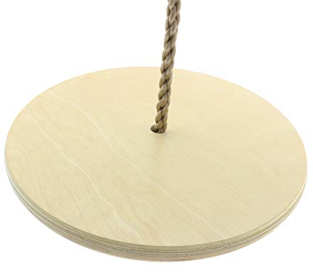 Tellerschaukel aus Holz bis 100kg Affenschaukel Schaukelsitz mit 30cm Durchmesser für Schaukeln, Spielturm, Klettertürme