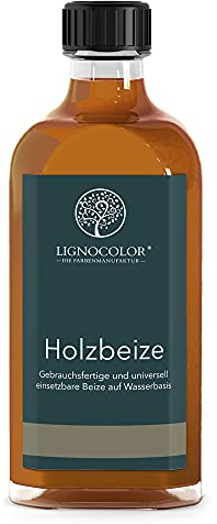 Holzbeize Lignocolor (100 ml, Buche Honig) umweltfreundliche Beize auf Wasserbasis für Holz