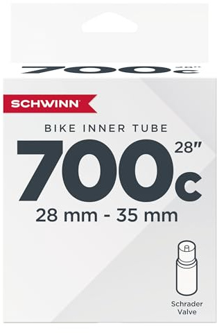 Schwinn Replacement Bike Tire Tube, 700c x 28-35 mm Bike Inner Tube, Schrader Valve, Durable Construction, Replacement for 700c Road, Hybrid, and Dual Sport Bicycle Tires