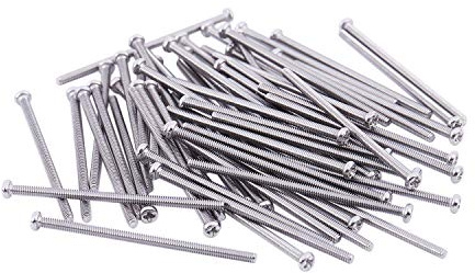 Oikabio 60 tornillos de cabeza redonda de acero inoxidable 304 M2 x 40 mm