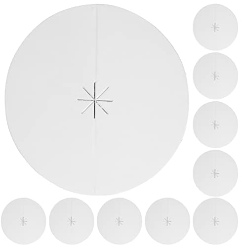 Sewroro 60pcs Candle Drip Protectors for Memorial Candlelight Services Beeswax Paper Candle Holders Bobeche for Church Services 8cm