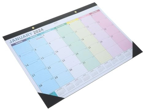Operitacx Wandkalender Für Zuhause Und Büro Englischer Monatsplaner Mit Viel Platz Für Notizen Stilvolles Design Für Termine Organisation Des Alltags