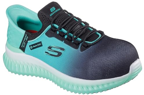 Skechers Tilido OmbrayConstruction Stiefel für Damen, Black Teal Textile Synthetic, 39 EU