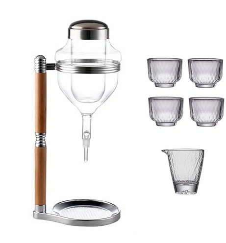 MLKHESY Set Dispenser per Whisky ghiacciato, Dispenser per Sake per Bevande Calde o Fredde, Design a Goccia a ditale, Facile da Pulire, Dispenser Decanter per Vino, Vodka, Tequila