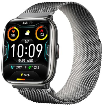 Trevi T-FIT 265 A Smartwatch con Display AMOLED 1.75 Always On Full Touch, Chiamate Wireless, Monitoraggio Sonno, Passi, Frequenza Cardiaca, Fitness Tracker, Waterproof IP67, Nero