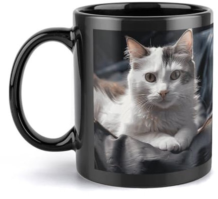Kaffeetasse Große Porzellantasse Katze auf Matratze Kaffeetassen Keramik Große Kaffeetasse mit Henkel Lustige Tasse Teetasse für Büro und Zuhause Einzigartige Kaffeebecher