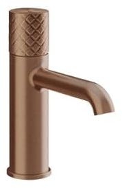 Gessi Habito 70102 - Miscelatore monocomando, con beccuccio, senza scarico, 131 mm, INTRECCIO 70102, colore: rame spazzolato PVD