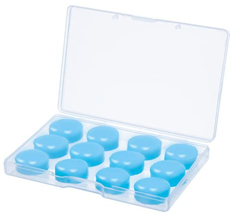 Yesaler Tapones para los Oídos de Silicona Azul Reutilizables Tapones de Reducir Ruidos Impermeables para Dormir Natación 6 Pares