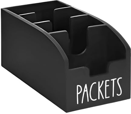 Kryddspaket Organisatör | förvaringslådor för, snacks och tepåsar - stapelbar kökskorg med avdelare, hållare för diskpaket för påsar, paket