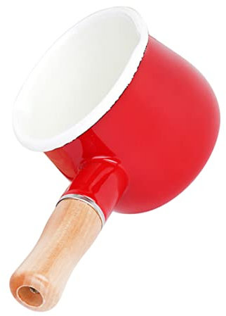 TOPPERFUN Ciotolina Per Latte in Smalto Manico Pentola Per Alimenti Per Ragazza Stoviglie Smaltate Da Cucina Facile Da Pulire e Utilizzare Per Latte e Zuppa