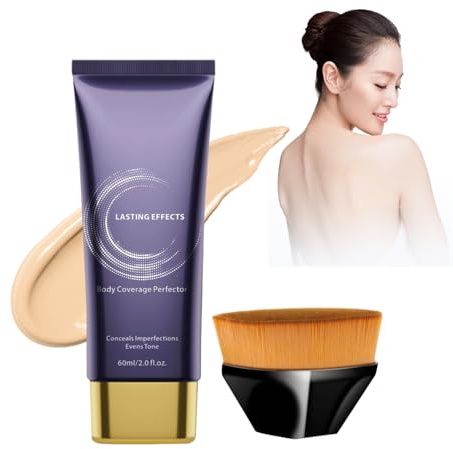 Body Coverage Perfector - Bein Make Up Wasserfest - Tattoo Abdecken Wasserfest - Langanhaltend Körper Make Up - All Over Complexion Perfector mit Make-up-Pinsel, Bein Körper Narbe Abdeckung