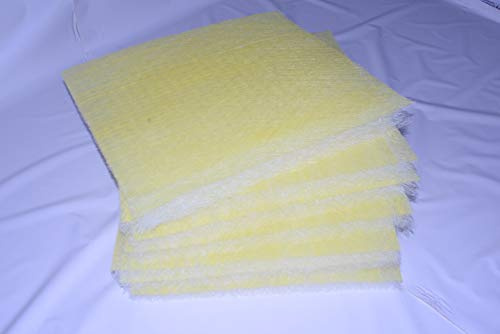 22 Gram Yellow & White Heavy Duty Fiberglass Paint Arrestor Pad - 20x20