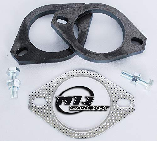 Exhaust Gasket And Flange Set 2 Bolt Hole Mild Steel Pair Of 1.75/45mm Flanges Including Gasket