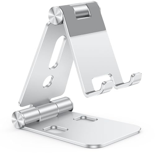 OMOTON Foldable Cell Phone Stand, C4 Portable Aluminum Phone Holder