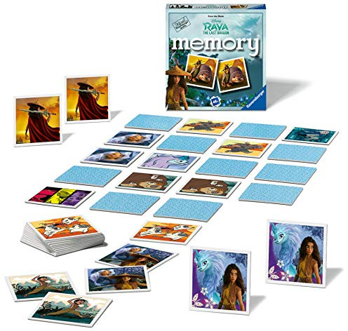 Ravensburger Raya & The Last Dragon Mini Memory Game - matchande bild snap-par spel för barn i åldern 3 år och uppåt