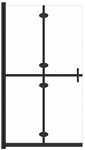 vidaXL Hopfällbar duschvägg med klart ESG-glas 110x190 cm
