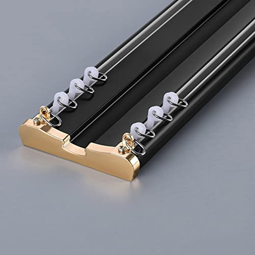 Schwerlast Vorhangschiene，2-läufig，Deckenmontage Gardinenschiene Aluminium Gardinenstangen für Raumteiler (1-3 M/3,3-9,8 Ft) (Color : D-1, Size : 3.3ft/100cm)