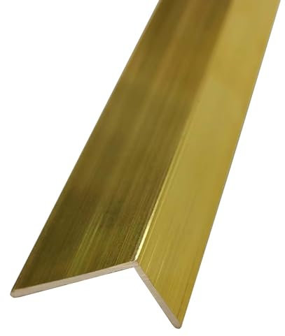 Blazea Treppenkantenprofil Bodenrand-Übergangsleiste aus Massivem Messing, Treppennasenschutz-Treppenkantenabdeckung, Schwellenleiste für Vinyl/Holz/Fliesen, 20 x 12mm (0.8 x 0.5i
