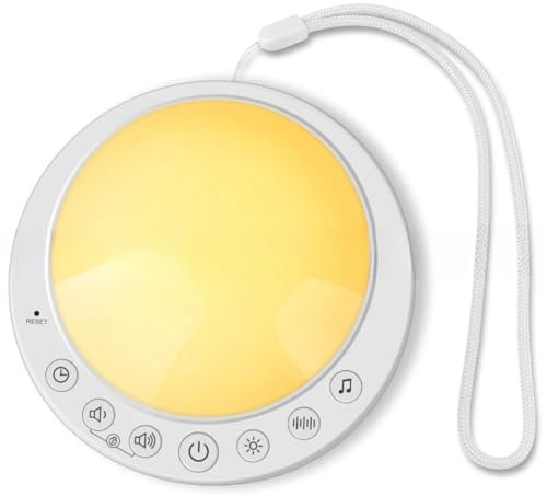 LacusMare White Noise Machine with 16 Soothing Sounds, Timer & Nightlights, Rechargeable Sleep Aid Sound Machine, Portable White Noise Machine Baby Adults Travel Kids Newborn Essentials