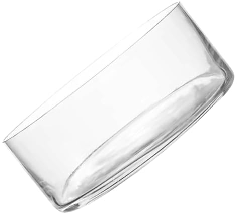 Yardwe Rundes Glas Pflanzgefäß für Hydrokultur Transparente Blumenvase Hohe Durchsichtigkeit Robust Dekorativ für Zuhause und Geschenk