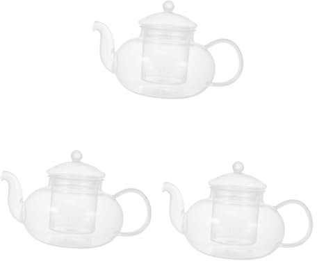 MAGICLULU 3St aus Glas Teekessel Wasserkocher Wasserkessel Teekrug Teekannen lose Haushaltsteekanne Hohes Borosilikat Herd China Glaskanne