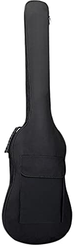 Veenewy Elektrische Tasche für Bassgitarre, gepolsterte Transporttasche, weiche Tasche, 5 mm Polsterung, leicht und wasserdicht, Schwarz
