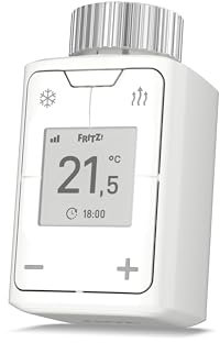 Fritz! Intelligenter Thermostat AVM DECT 302 für effizientes Heizen und optimalen Komfort in deinem Smart Home, funktioniert mit den gängigsten Heizkörpern und Einer Fritz!Box mit integrierter