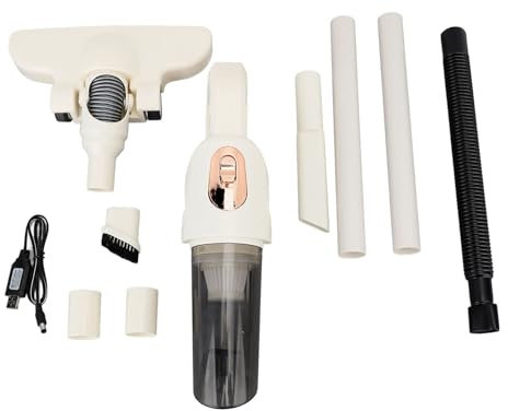 Enlybee Aspirapolvere Scopa senza fili, aspirazione potente a mano, spazzola rotante a 270°, filtro lavabile 10.000 PA, aspirapolvere domestico e auto, lunga durata della batteria