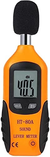 IUBGFTO Misuratore di Decibel - Fonometro Digitale, Lettore di Decibel autocalibrante, misuratore di Rumore con Display LCD Campo di misurazione 35-130 Db spl