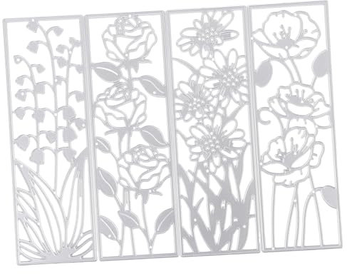 Anneome 4stücke Stanzformen Für Kartenherstellung Aus Kohlenstoffstahl Diy-stanzformen Für Fotoalben Bastelwerkzeug Für Prägepapierherstellung Form Für Dekor Party-stanzformen