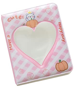 Album fotografico da 7,6 cm, 36 fogli con inserto a forma di cuore e tasche per la casa, all'aperto, viaggi, fotografia