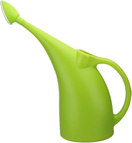 Gießkanne aus Kunststoff, Pflanzengießkanne, kleiner langer Sprinklerkopf und Griffe, für drinnen und draußen, Grün, 3 l