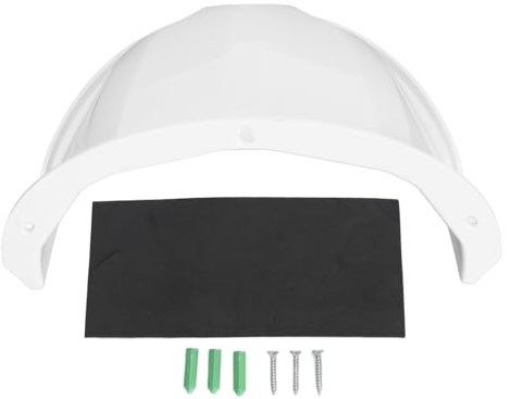 XUMIUZIY Surveillance Camera Protective Roof, Secure Installation Hard High Load Bearing Camera Sun Rain Shade Thickened Base Wear Resistant for Dome PTZ Type (White)