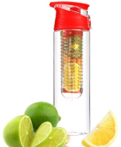 Borraccia con infusore per frutta, capacità 800 ml, riutilizzabile, per fitness, palestra, attività all'aperto, ciclismo, ufficio, viaggio