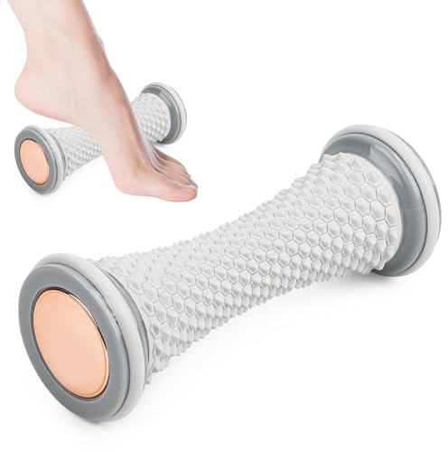 Fußmassagegerät, Fußmassageroller für Plantarfasziitis, Faszienrolle für Fußbogenschmerzen, Fersen Spur Schmerzen, Stresslinderung, Neuropathie - Hochwertig Grau