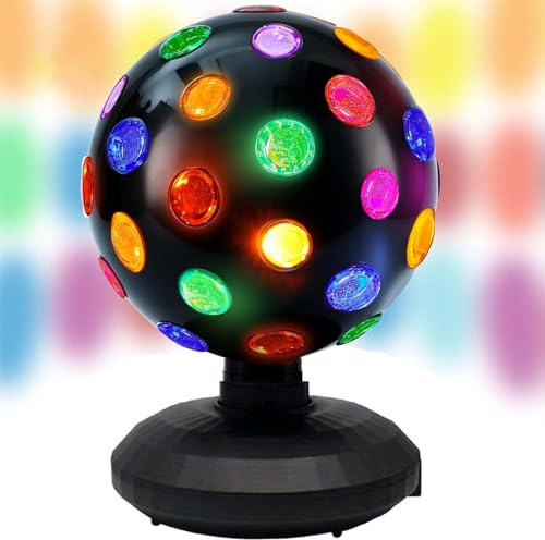 ZeiLaBang Kakadi Rotierende Discokugel,Discokugel,Spinning Discokugel,Discolicht Partylicht,360° drehende discokugel mit mehrfarbigen LED,für Partys, Beleuchtung, Halloween,Weihnachten LED-Lichtern