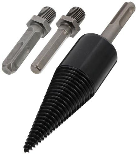 Angoily Firewood Drill Bit Wood Splitting Drill Bit Cone Driver for Firewood Splitter