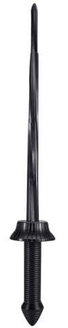3D Printed Retractable Samurai Sword, Telescopic Plastic Katana with Quick Release, Cosplay Prop & Martial Arts Weapons Prop, Halloween Cosplay Gift for Adults (Black)
