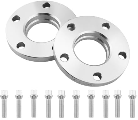 Spurverbreiterung Distanzscheiben 5x112mm NLB: 66.5 mm 2x10mm Spurplatten mit 10x Radschrauben M14x1.5x50 mm Kompatibel mit Audi A4 A5 A6 4G A7