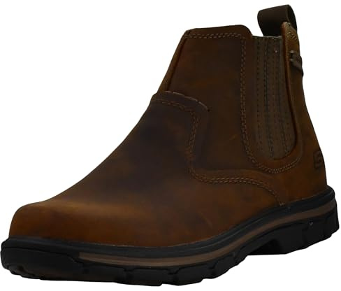 SKECHERS USA Segment-Dorton Chelsea Boot, Mörkbrun, 39 EU