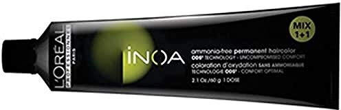L'Oréal Professionnel Inoa - Oxidative Coloration Ohne Ammoniak 4.56 Mittelbraun Mahagoni Rot High Resist, 1er Pack (1 x 60 ml)