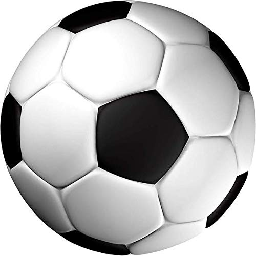 Tortenaufleger Fußball in 3D-Optik/mehr Farben zur Auswahl / 20 cm Ø (schwarz)