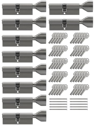 10x Knaufzylinder KSN 80 mm 40/40 gleichschließend inkl. 50 Schlüssel