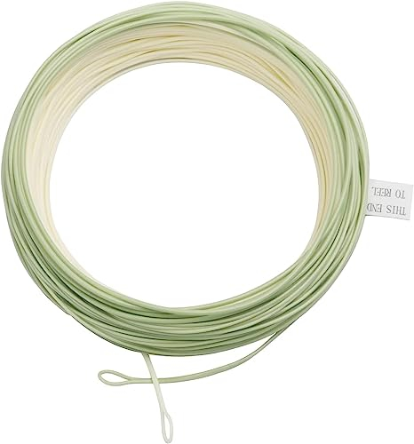 MAXIMUMCATCH TroutLite DT Fliegenschnur 3/4/5/6F 90FT Double Taper Fliegenfischen Schnur mit 2 Schlaufen, Beige/Grau/Salbei (DT3F)