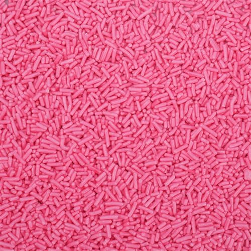 Streuselheld Jimmies Pink 40g Zuckerstreusel | Pinke Sprinkles als kreatives Topping für Torten, essbare Deko-Streusel für Muffins, Cupcakes und Geburtstagskuchen