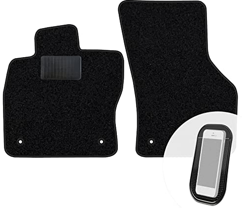 moto-MOLTICO Vorne Fußmatten Auto Velours Autoteppiche Schwarz Automatten Set 2-teilig passend für VW Passat B8 ab 2014